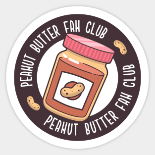 Peanut Butter Fan Club Sticker